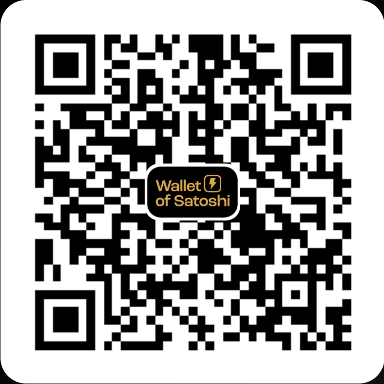 Lightning donation QR code for solemnpurple02@walletofsatoshi.com